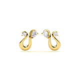Tide Diamond Leher Studs