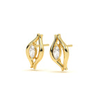 Eye Diamond Leher Studs