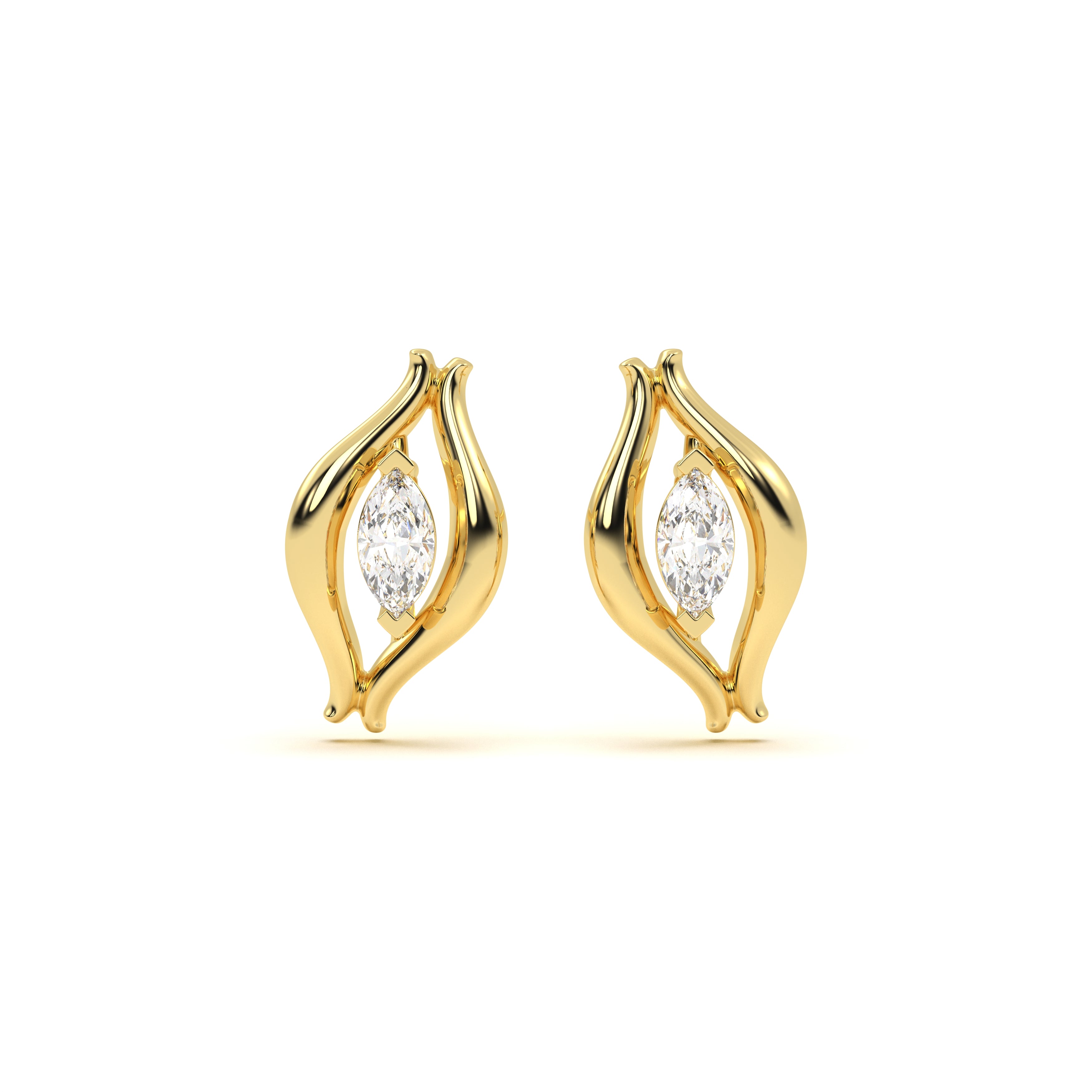 Eye Diamond Leher Studs
