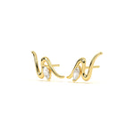 Tide Diamond Leher Studs
