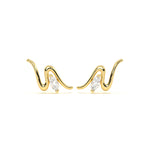 Tide Diamond Leher Studs
