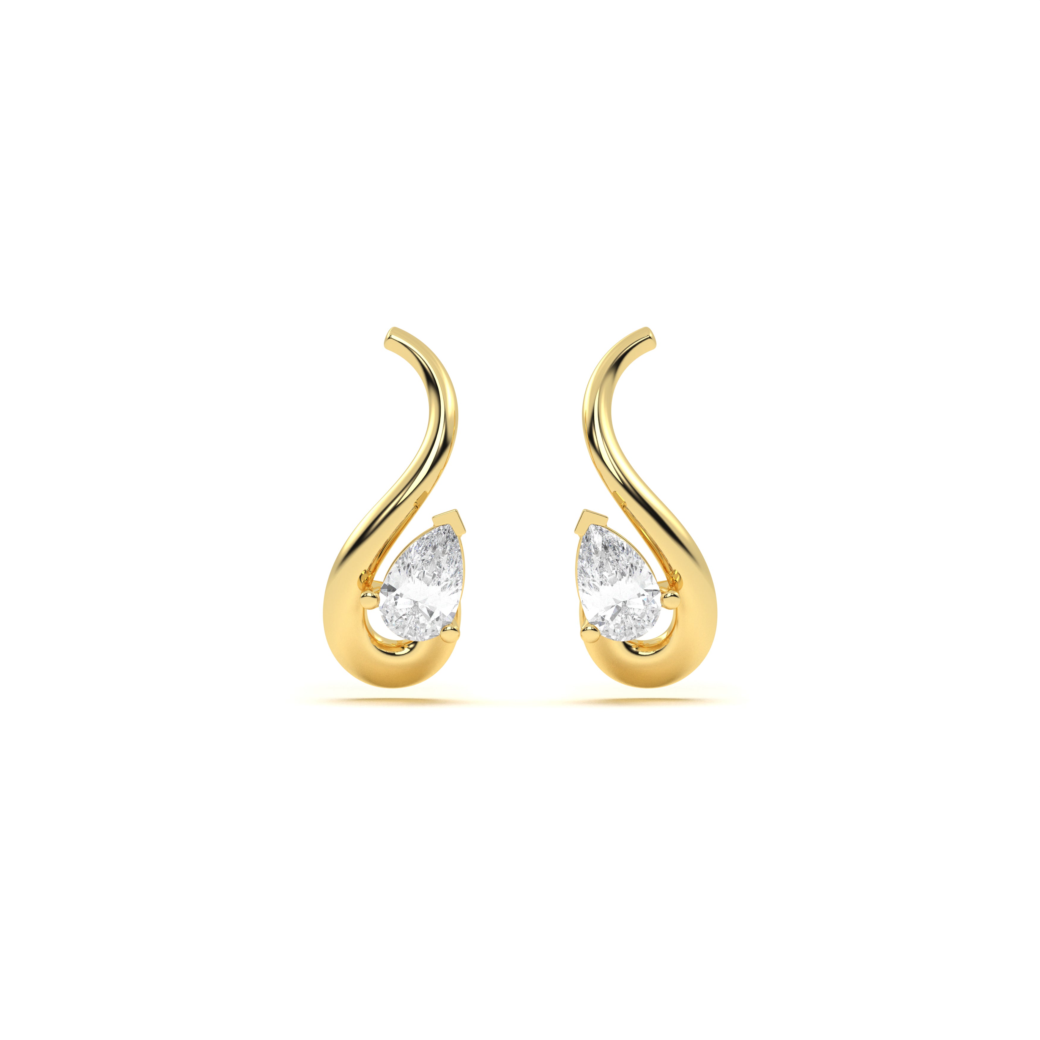 Clam Diamond Leher Studs
