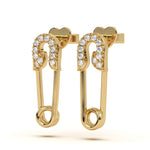Pavé Pin Diamond Stud