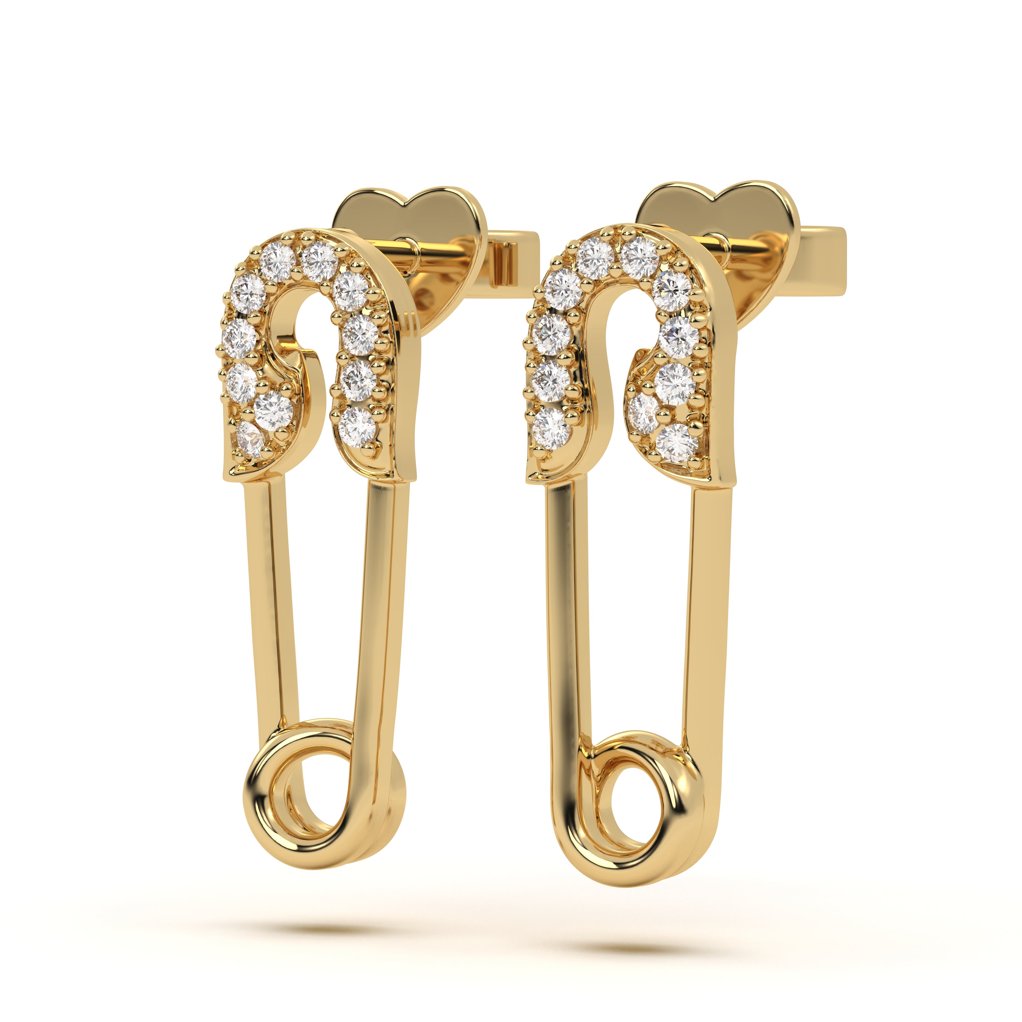 Pavé Pin Diamond Stud