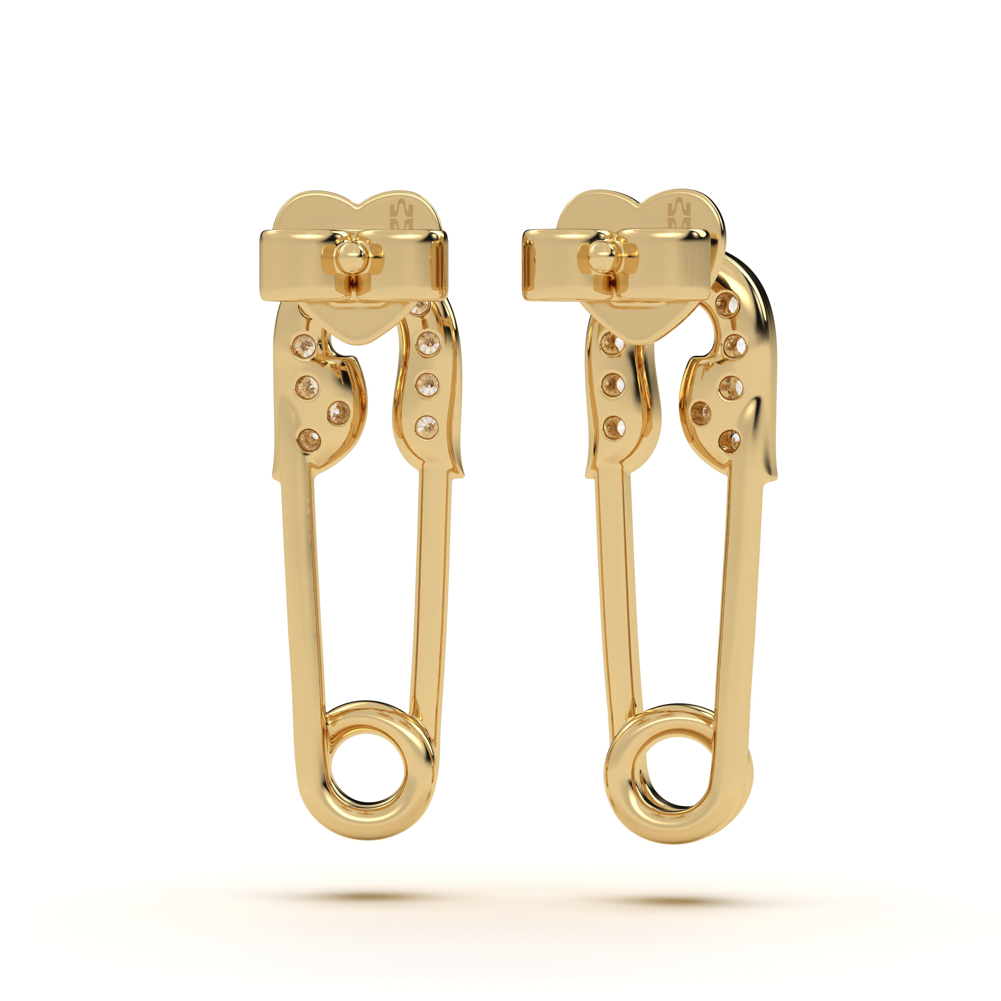 Pavé Pin Diamond Stud