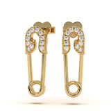 Pavé Pin Diamond Stud
