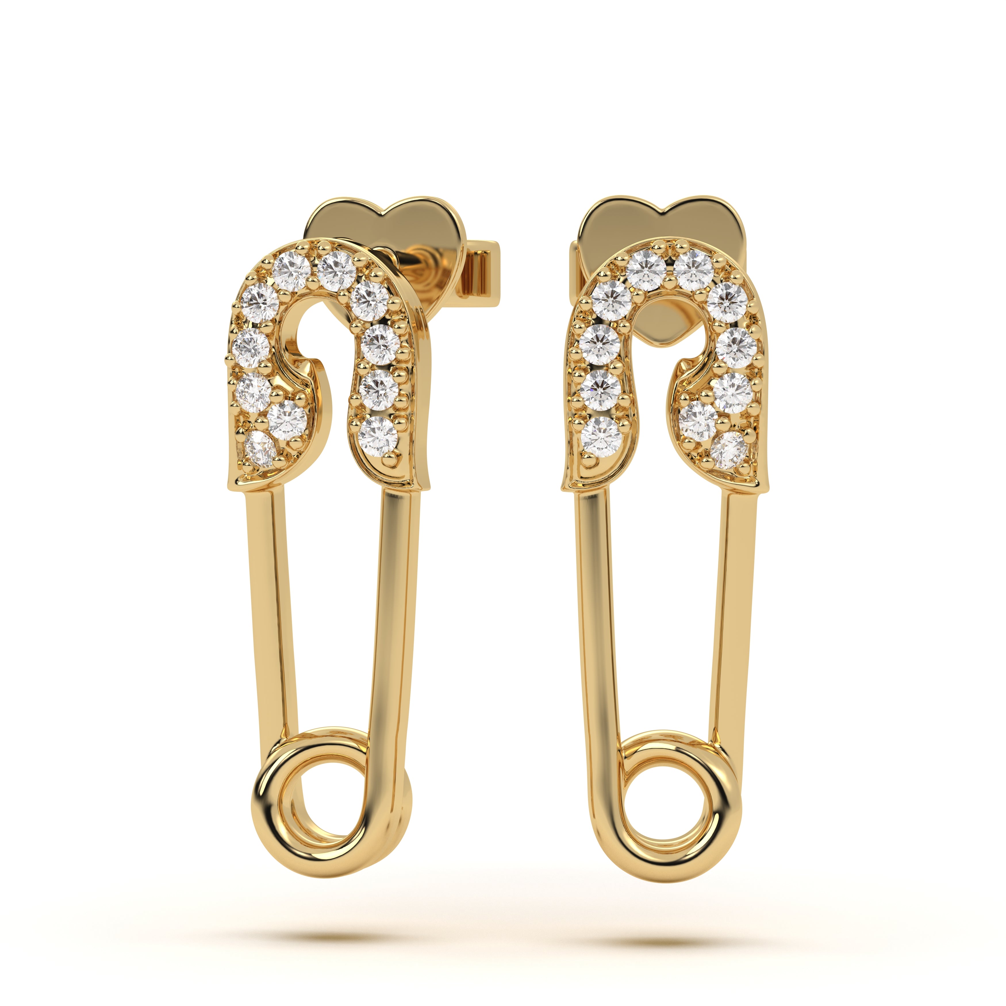 Pavé Pin Diamond Stud