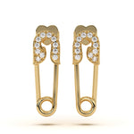 Pavé Pin Diamond Stud