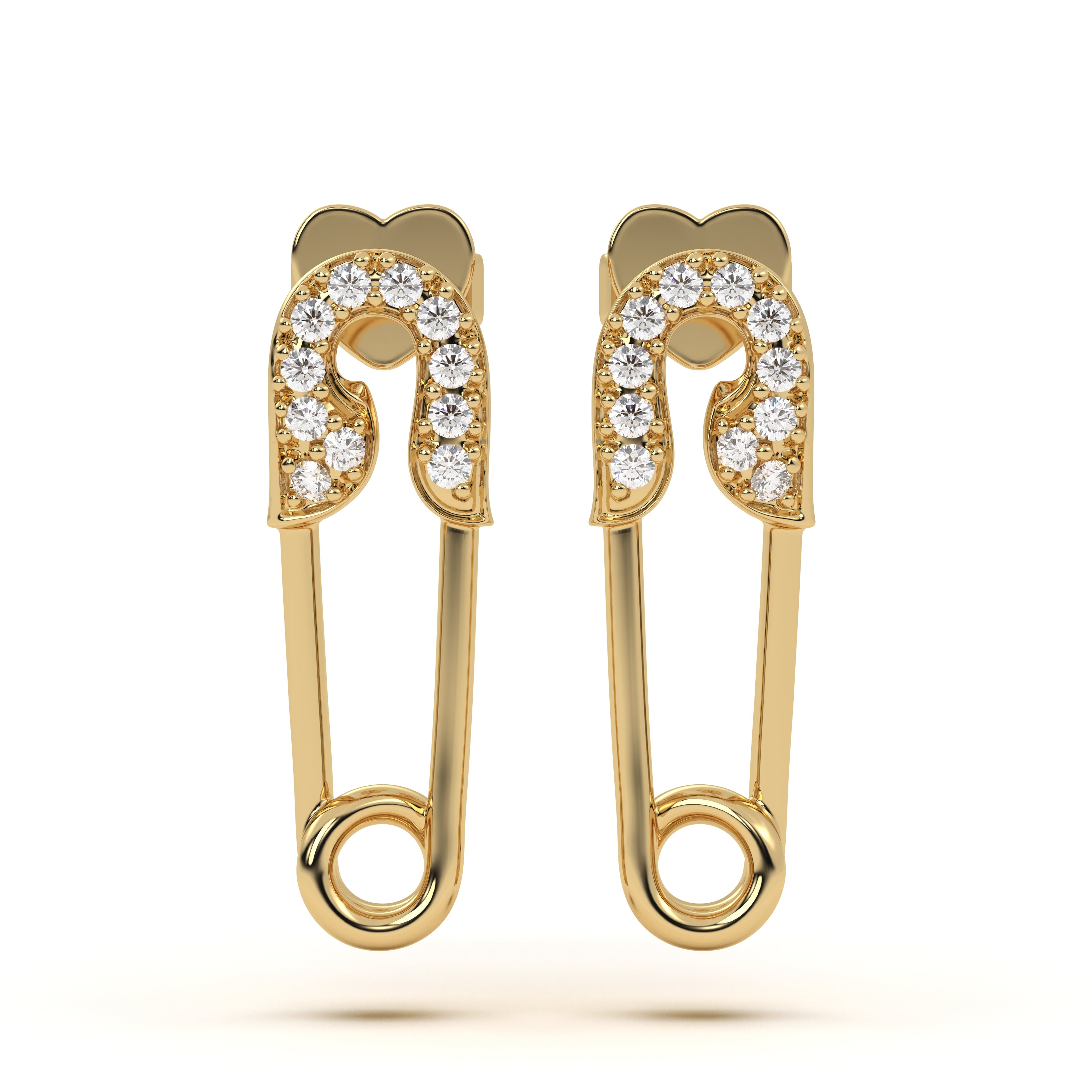 Pavé Pin Diamond Stud
