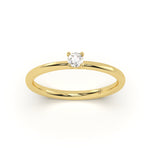 Tiny Round Diamond Ring