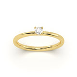 Tiny Round Diamond Ring