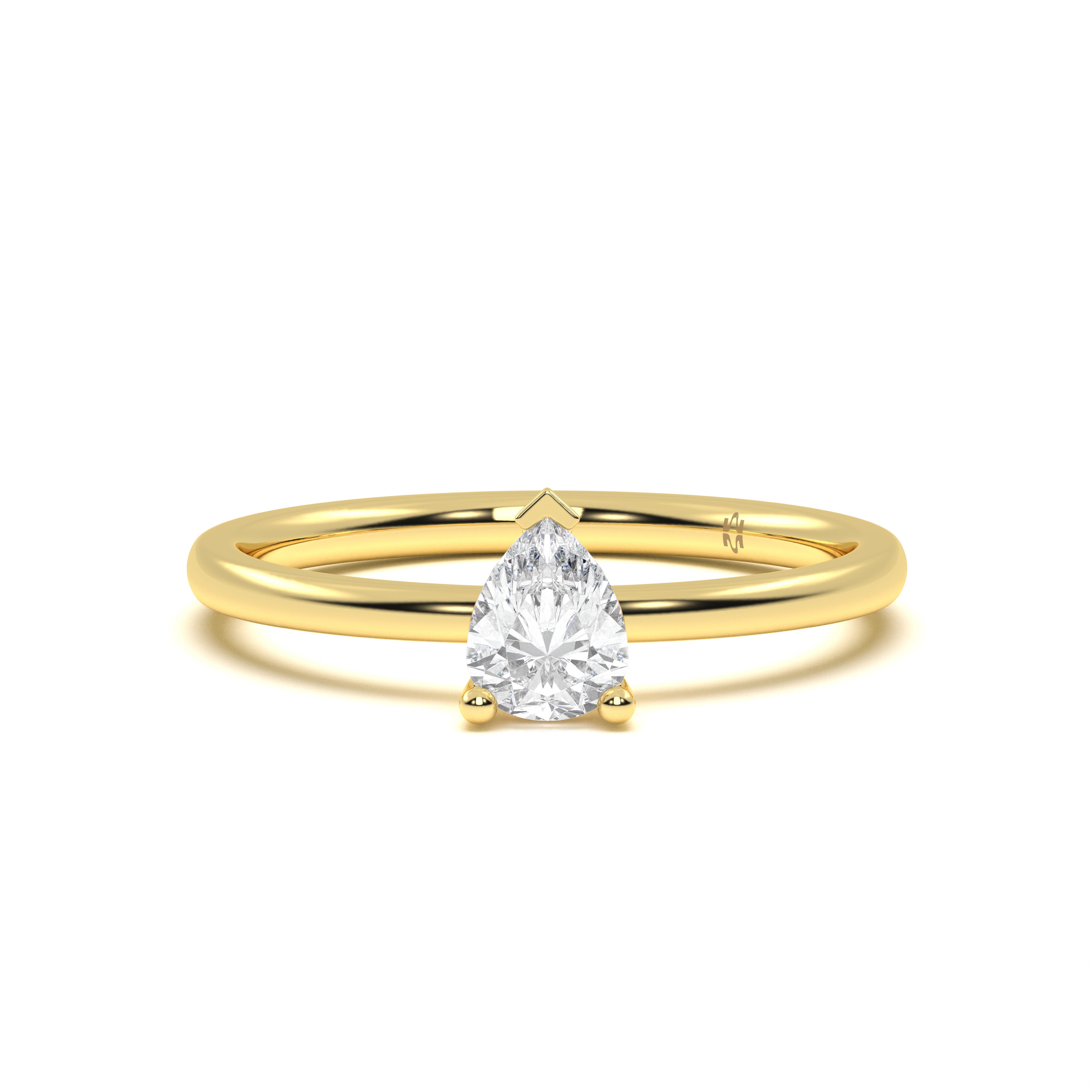 Pear Solitaire Diamond Ring