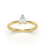 Pear Solitaire Diamond Ring