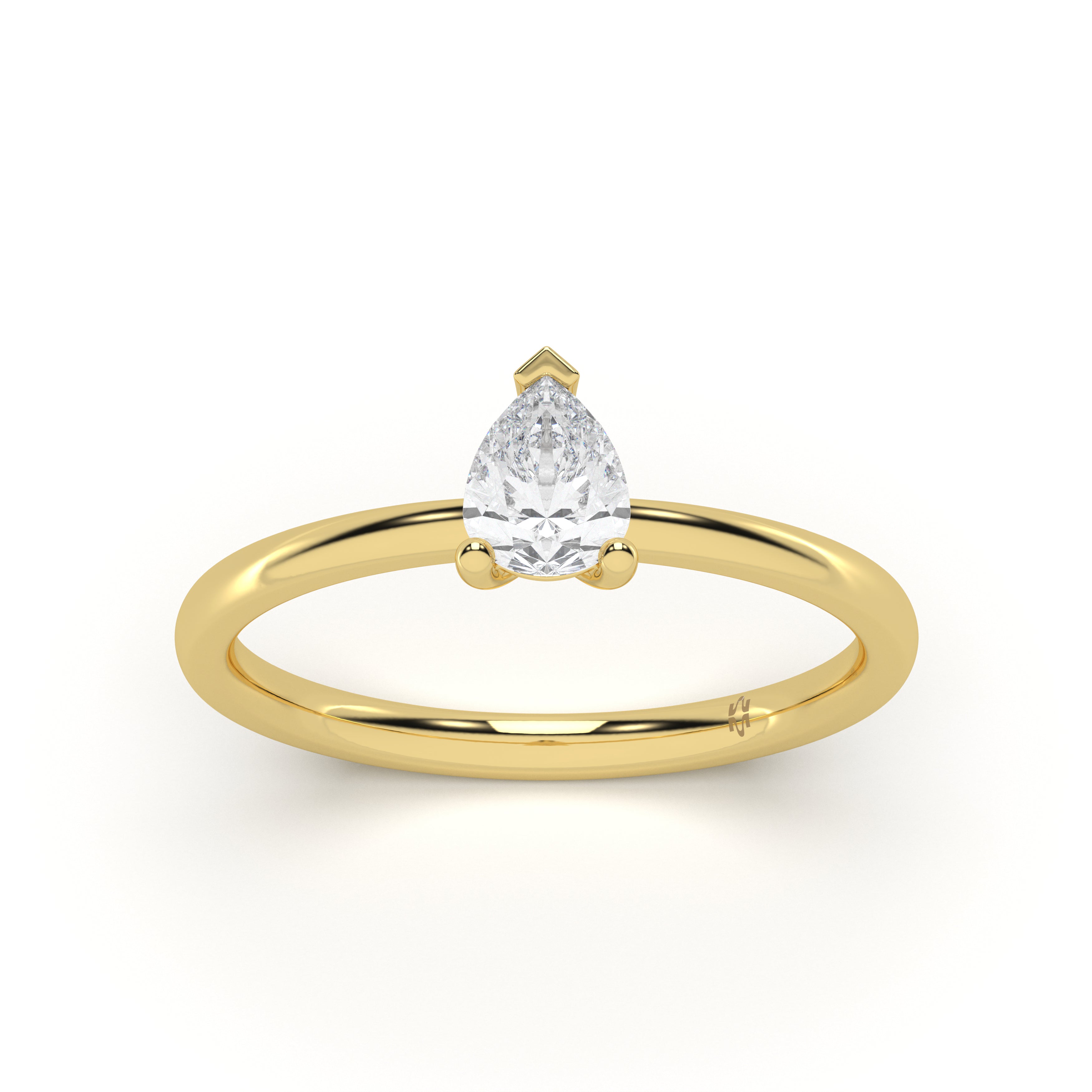 Pear Solitaire Diamond Ring