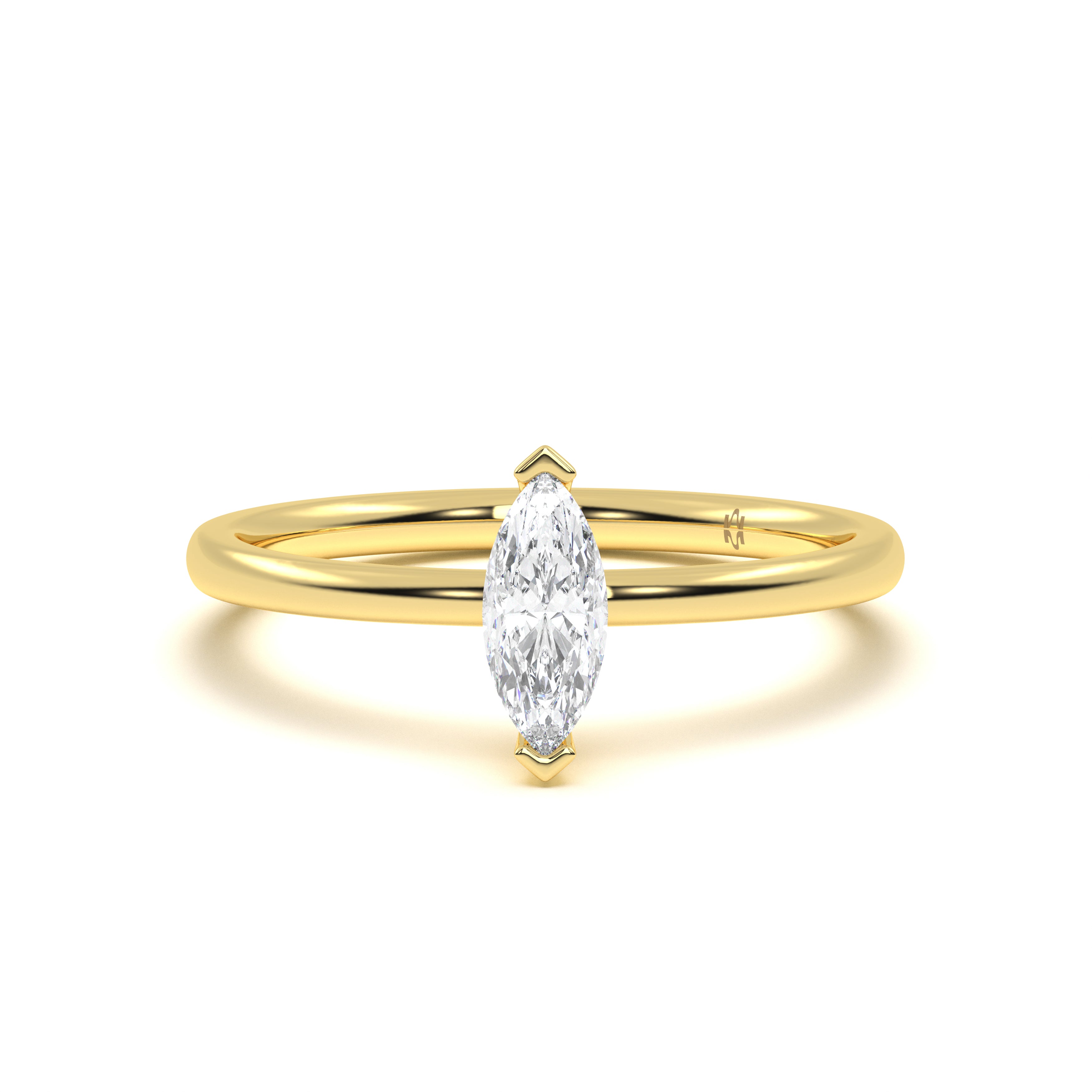Marquise Solitaire Diamond Ring