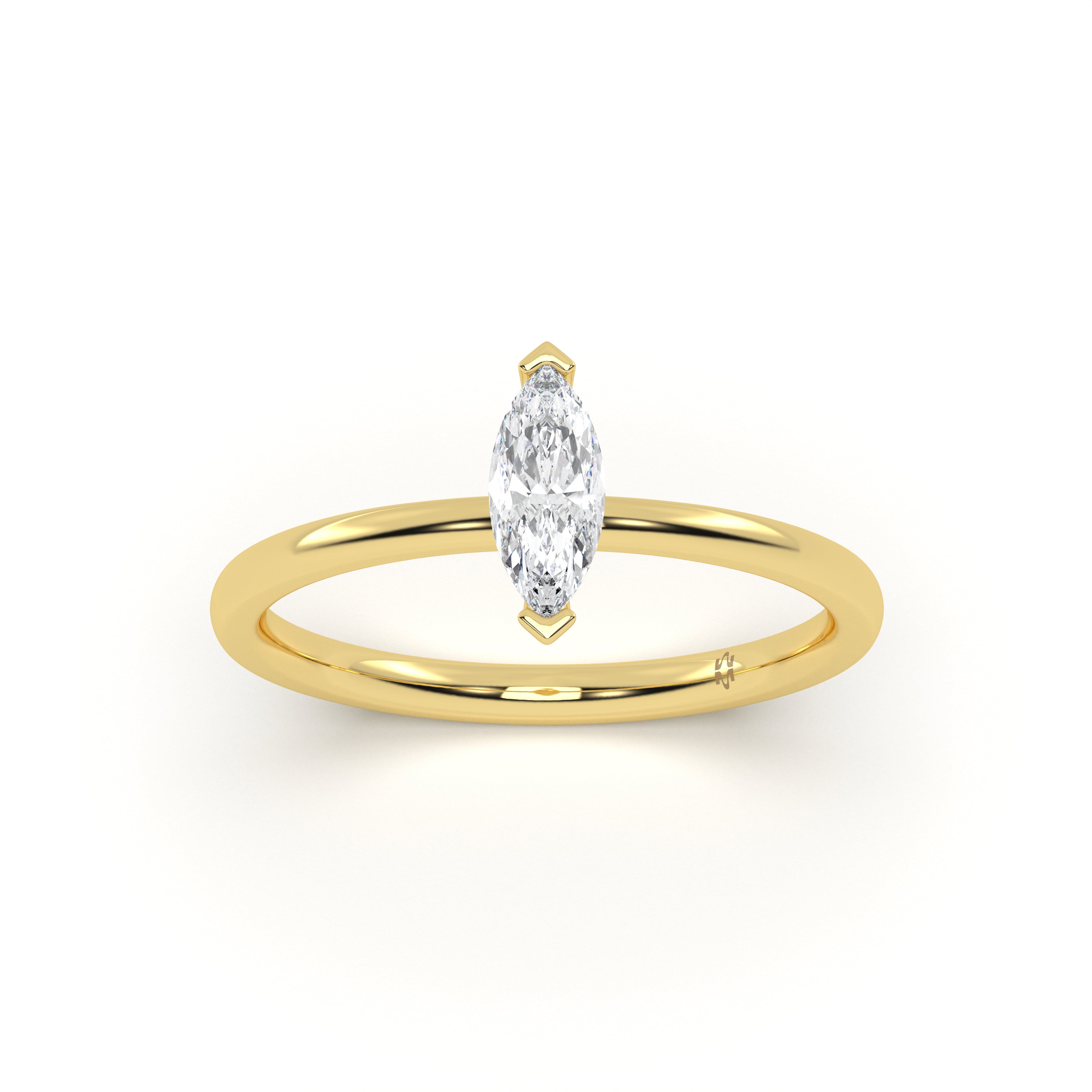 Marquise Solitaire Diamond Ring