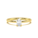 Oval Solitaire Diamond Ring
