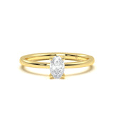 Oval Solitaire Diamond Ring