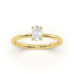 Oval Solitaire Diamond Ring