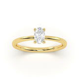 Oval Solitaire Diamond Ring