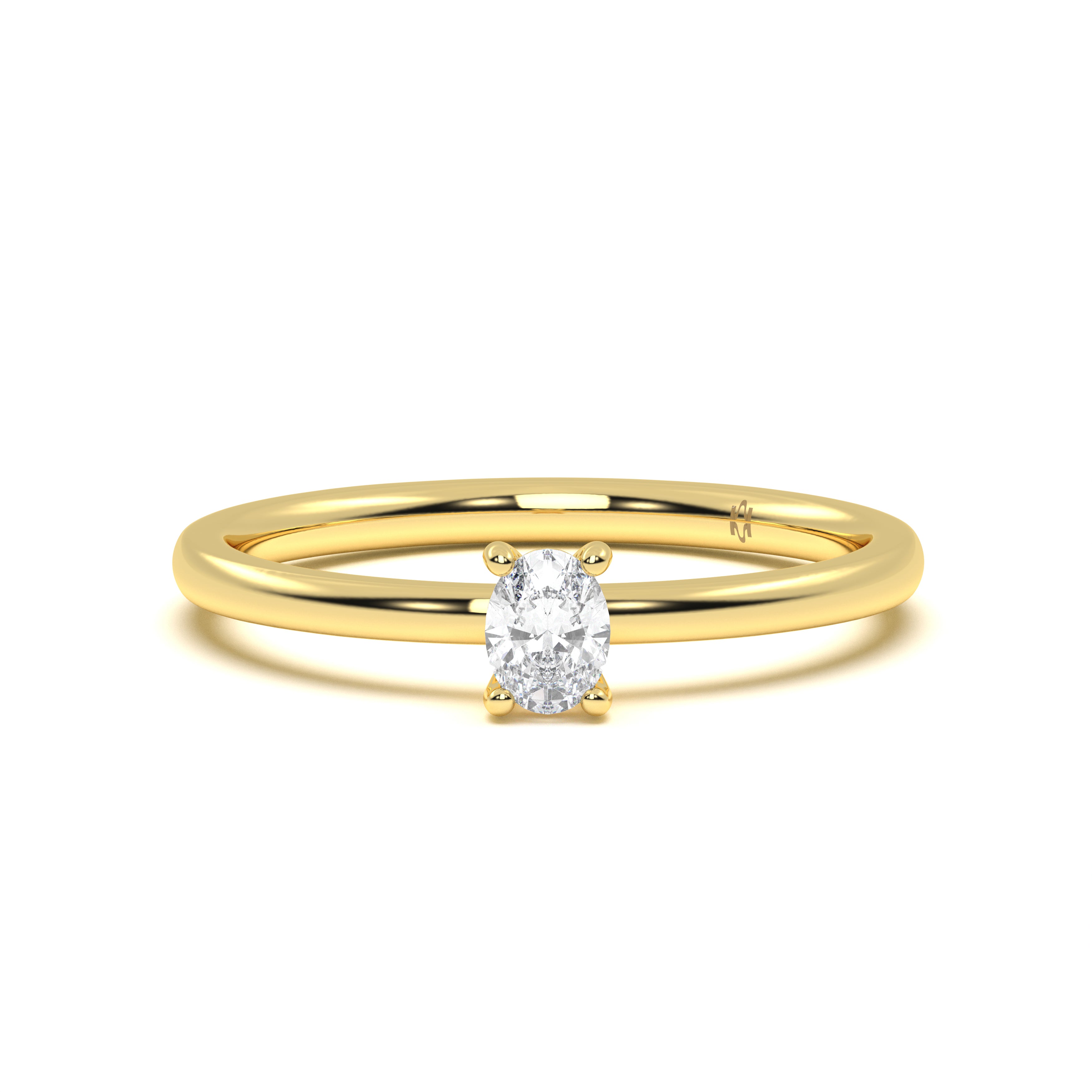 Tiny Oval Diamond Ring