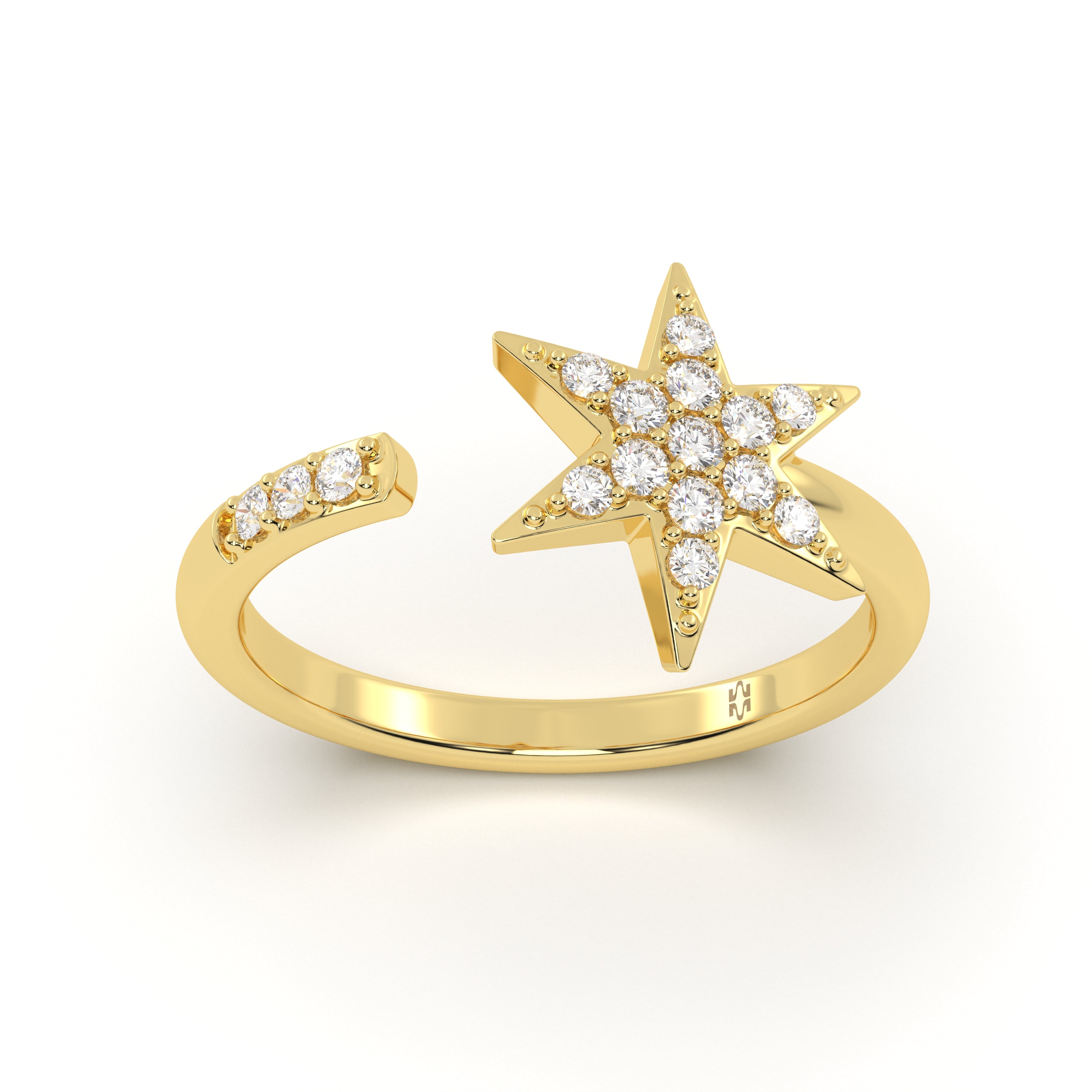 Celestial Diamond Star Ring