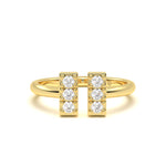 Pave Parallel Diamond Ring