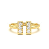 Pave Parallel Diamond Ring