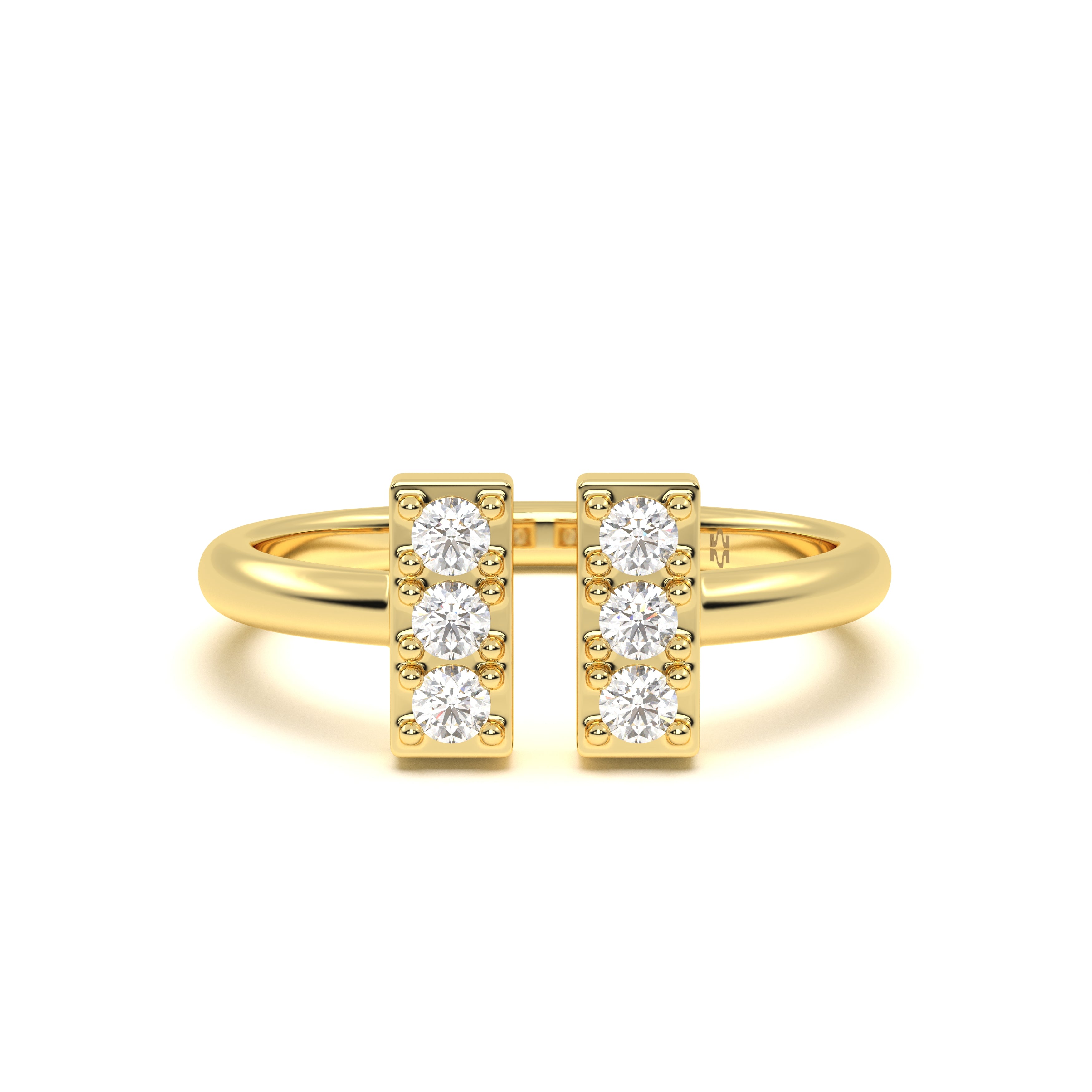Pave Parallel Diamond Ring