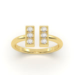 Pave Parallel Diamond Ring