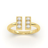 Pave Parallel Diamond Ring