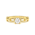 Link Round Diamond Ring
