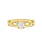 Link Round Diamond Ring
