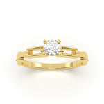 Link Round Diamond Ring