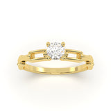Link Round Diamond Ring