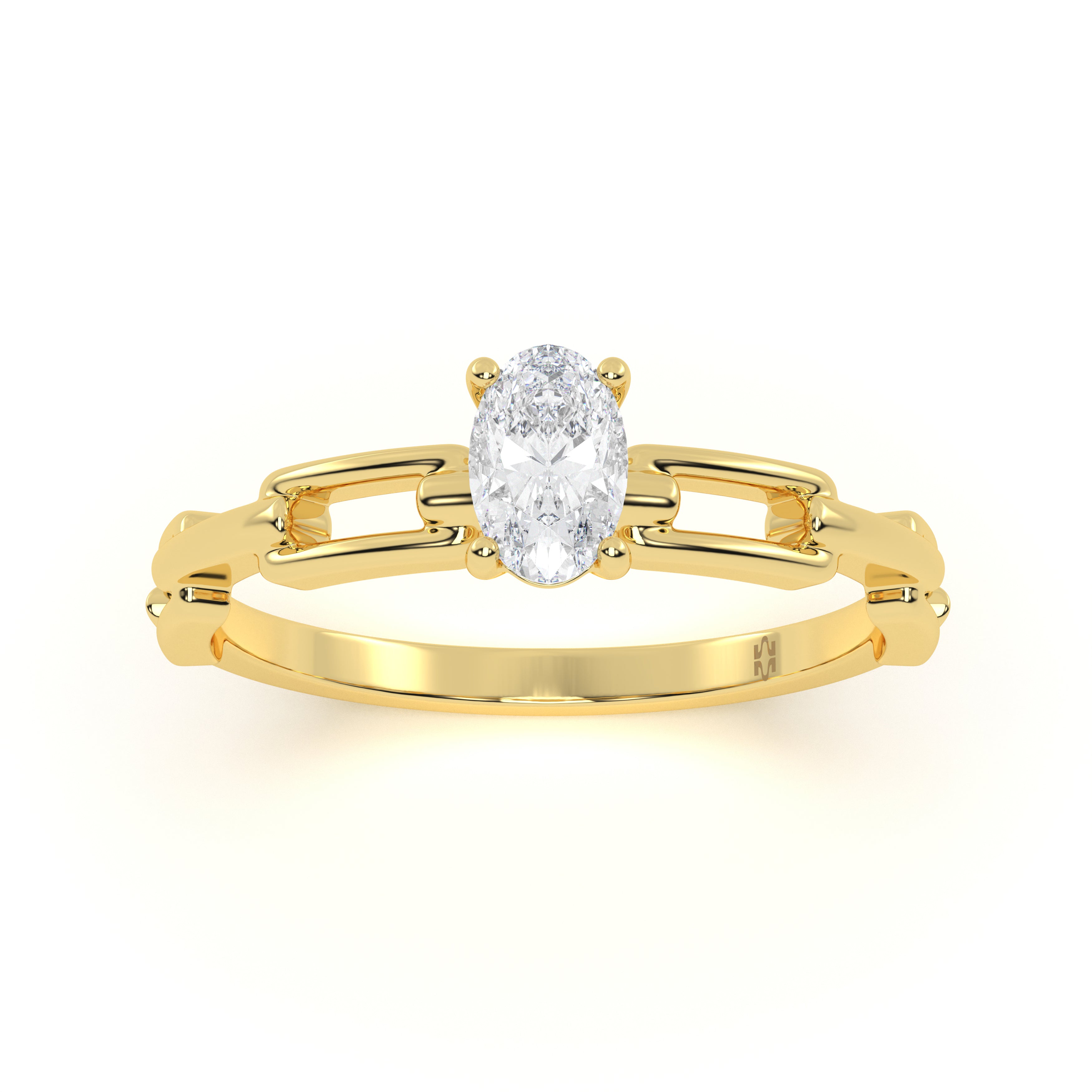 Link Marquise Diamond Ring