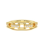 Pave Link Diamond Ring