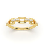 Pave Link Diamond Ring