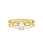 Link Emerald Diamond Ring