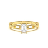 Link Emerald Diamond Ring
