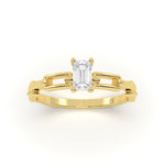 Link Emerald Diamond Ring