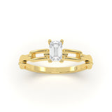 Link Emerald Diamond Ring