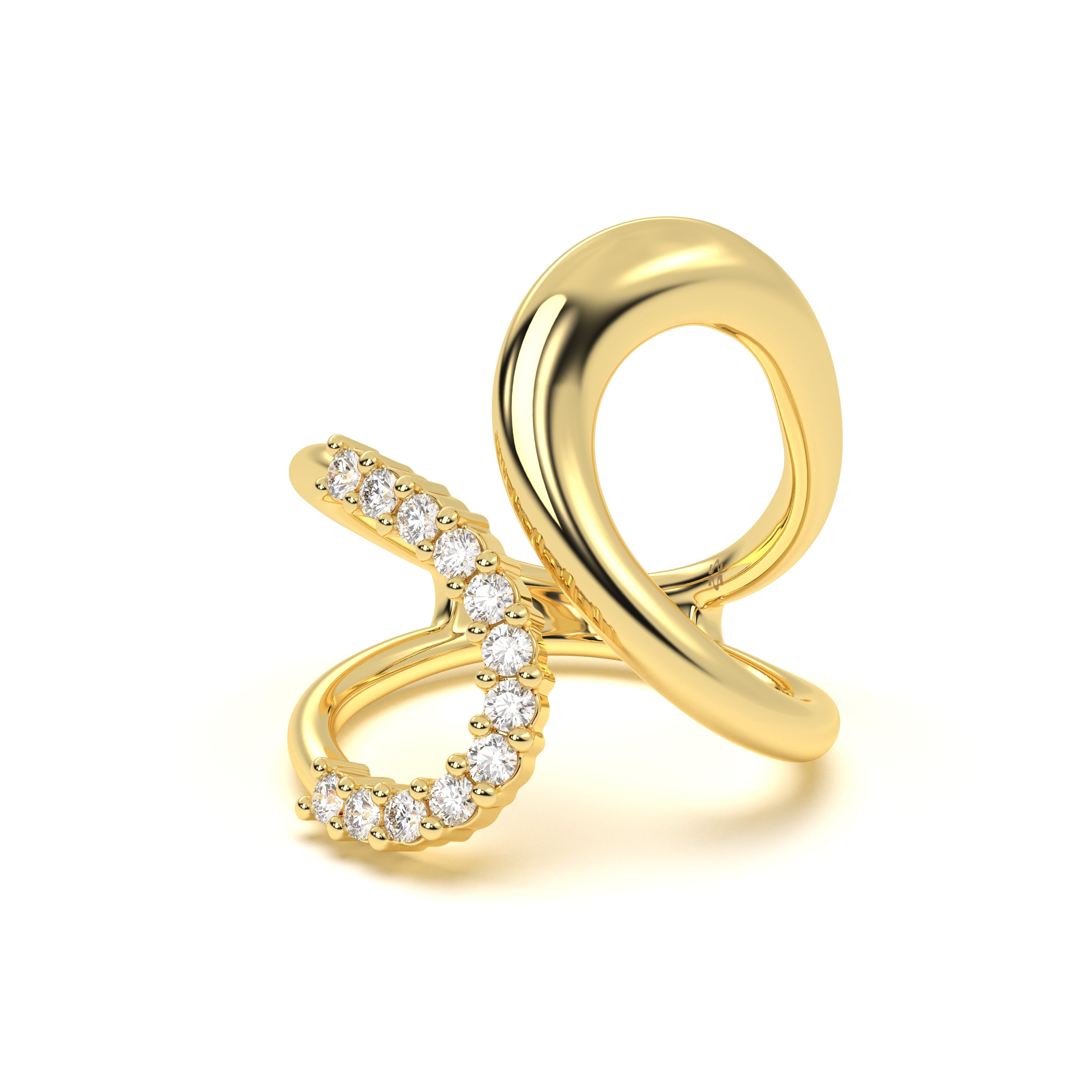 Tranquil Diamond Leher Ring