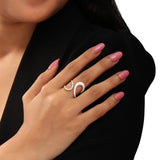 Enamel Diamond Leher Ring