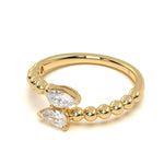 Pear Diamond Aura Ring