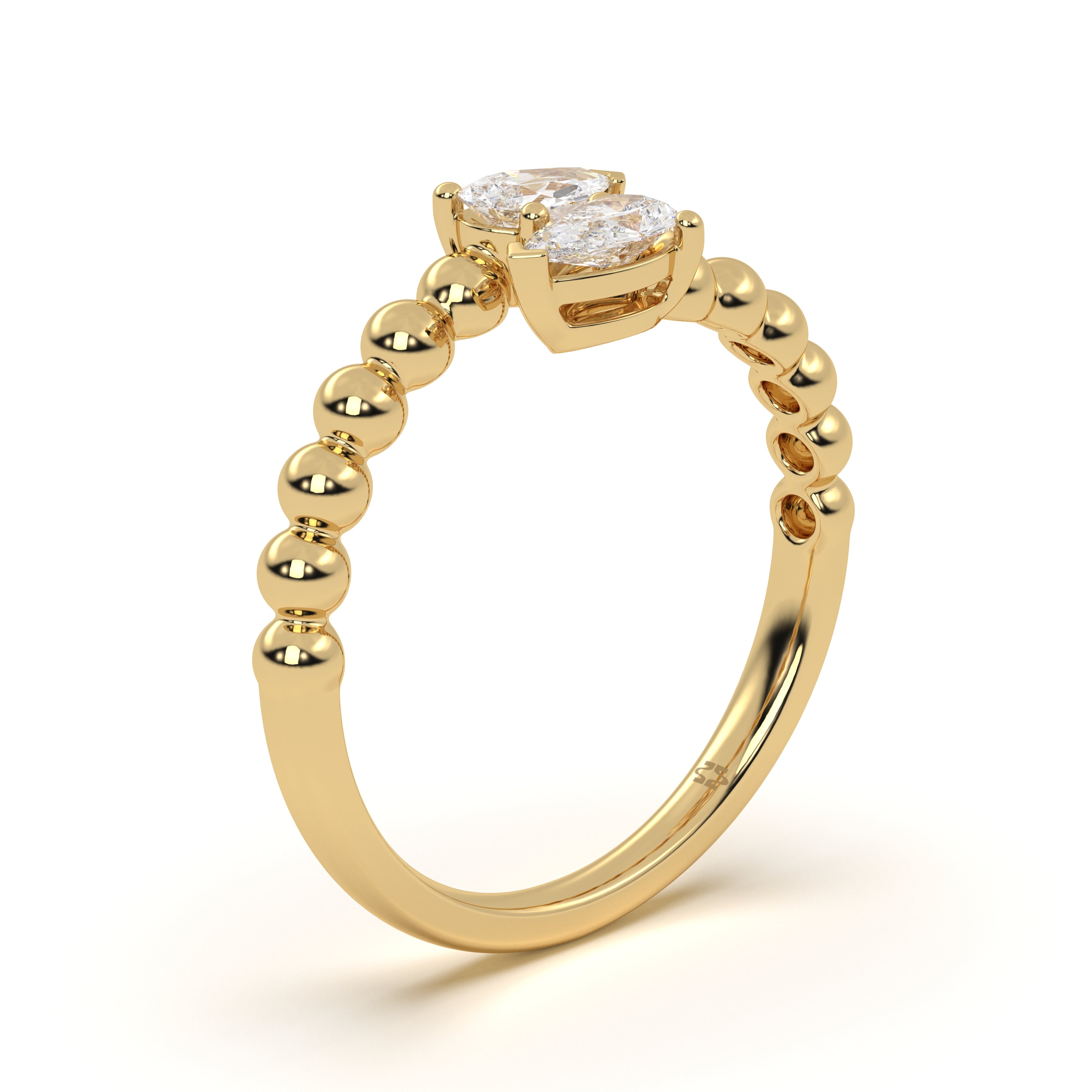 Pear Diamond Aura Ring