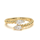 Pear Diamond Aura Ring
