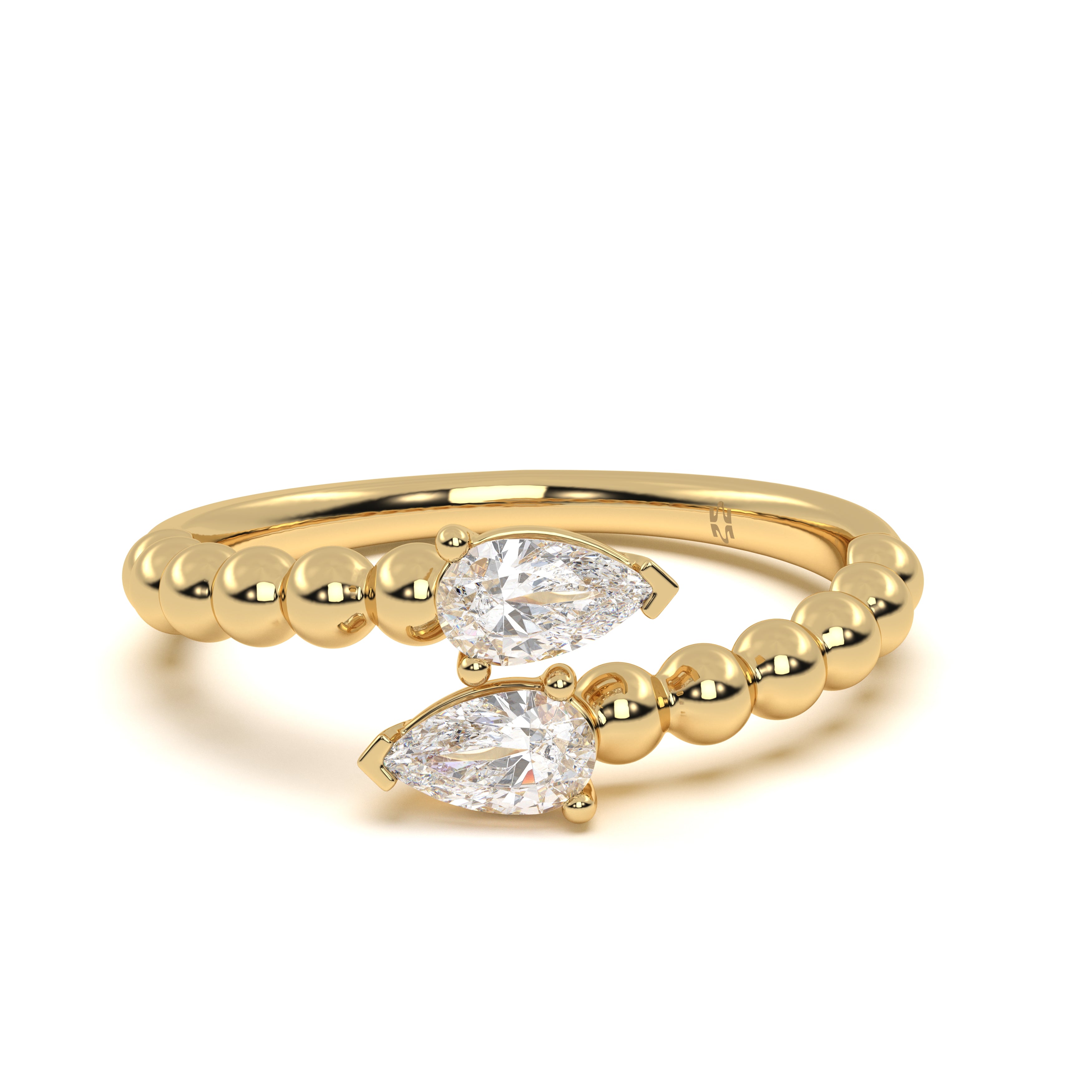 Pear Diamond Aura Ring