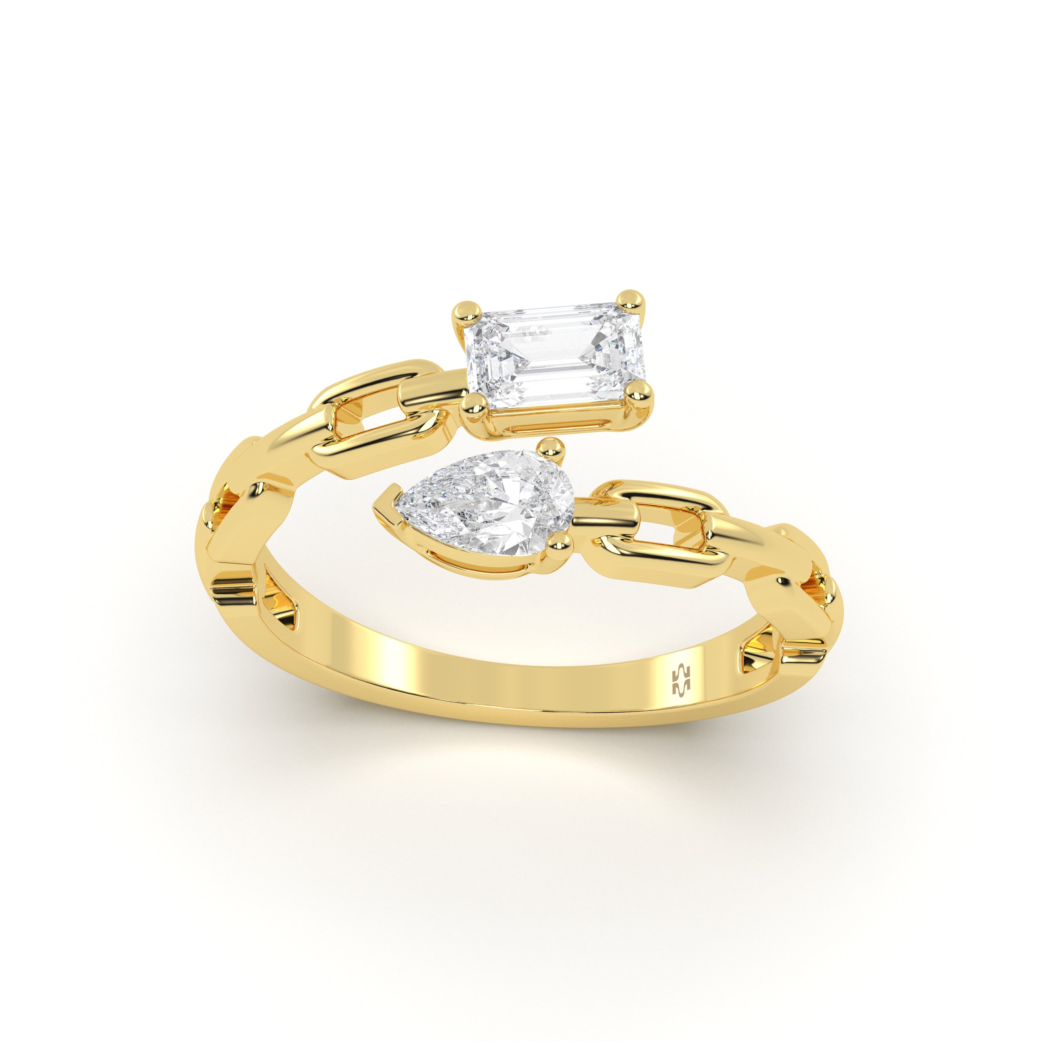 Link Duo Diamond Ring