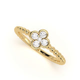 Floral Diamond Aura Ring